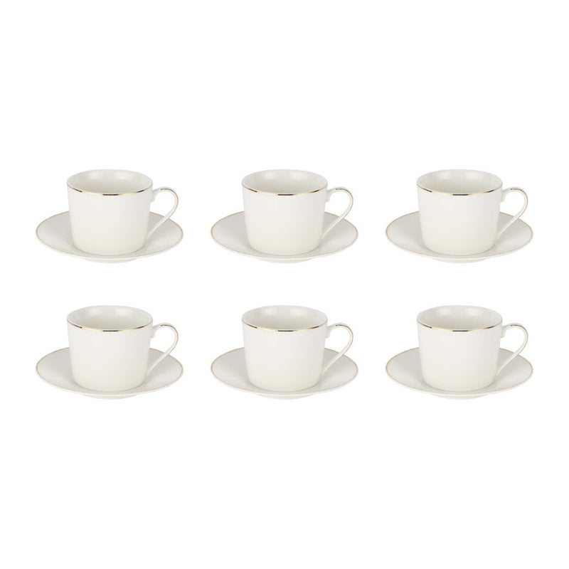 ROYALFORD | 12 Piece Bone China Cup and Saucer Set | RF12113