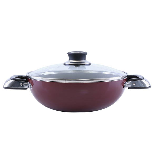 ROYALFORD | Non Stick Wok pan with Glass Lid 22cm | RF2947