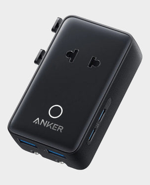 ANKER | 5 In 1 Travel Adapter Travel Charger 20W PD 2 USB A Ports 2 USB C Ports 1 AC Outlet Black | A9215311