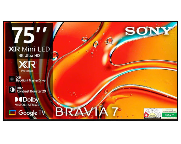 SONY | Bravia 7 Mini LED QLED 4K Ultra HD 75 inch Smart Google TV | K-75XR70