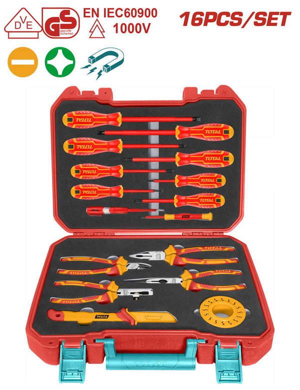 TOTAL | 16PCS insulated hand tools set |THKITH1601