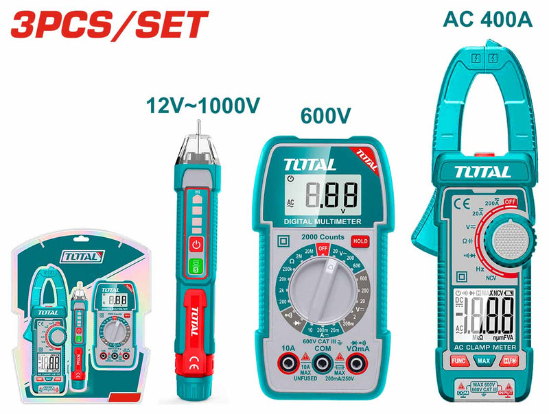 TOTAL | 3 Pcs Electrical Test Kit | TOS23068