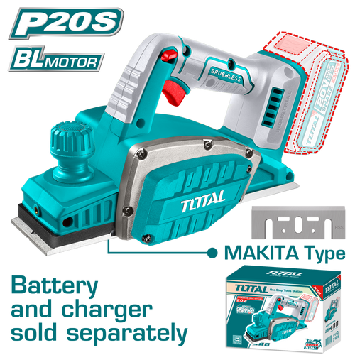 TOTAL | Tools 20V 82mm Cordless Planer | TRLI20401