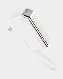 MOXEDO |  Porta-Go 5000 mAh 22.5W Power Bank with Foldable Interchangeable AC Plug USB-C Cable 2 Travel Adapters White | MX-PB016
