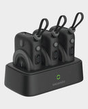 MOXEDO | Combo 3x10000 mAh Powerbank with Charging Dock 15W Wireless Charging PD Built-In Type-C Cable Black | MX-PBH035-DS