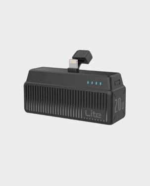 MOXEDO | Lite Mini Pocket Power Bank 5000mAh with Lightning Connector 20W Black | MX-CPB030