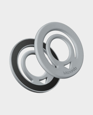 MOXEDO | Jello Mag Dual Sided Magnetic Ring Holder Silicone Magsafe Compatible Metal Ring Plate for Androids Smartphones Titanium Gray | MX-DSR020-TG
