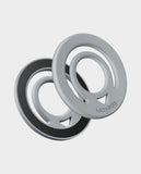 MOXEDO | Jello Mag Dual Sided Magnetic Ring Holder Silicone Magsafe Compatible Metal Ring Plate for Androids Smartphones Titanium Gray | MX-DSR020-TG