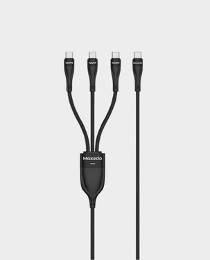 MOXEDO | 3-In-1 Charging Cable Fast Charging Cable USB-C to USB-C 100W 1.5 Meters MX-NC082 Black | MX-NC082
