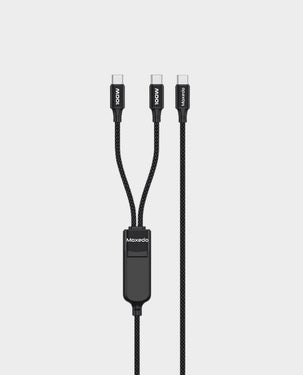 MOXEDO | 2-In-1 Charging Cable USB-C to USB-C 100W 1.5 Meters Black | MX-NC080