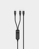 MOXEDO | 2-In-1 Charging Cable USB-C to USB-C 100W 1.5 Meters Black | MX-NC080