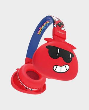 MOXEDO | Junior Wireless Stereo On-Ear Headphones Up to 6 hours Play Time Sound Pressure Level 90dB Red | MX-WH014