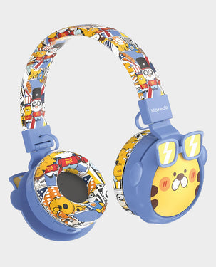 MOXEDO | Junior Wireless Stereo On-Ear Headphones Up to 6 hours Play Time Sound Pressure Level 90dB Blue | MX-WH022