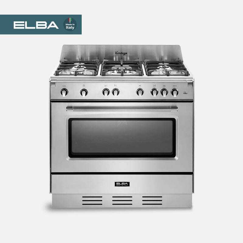 ELBA | Gas Cooker 5 Gas Burner , Gas Oven , 90X60CM, 100% ITALY |  VX 965 FG ICK