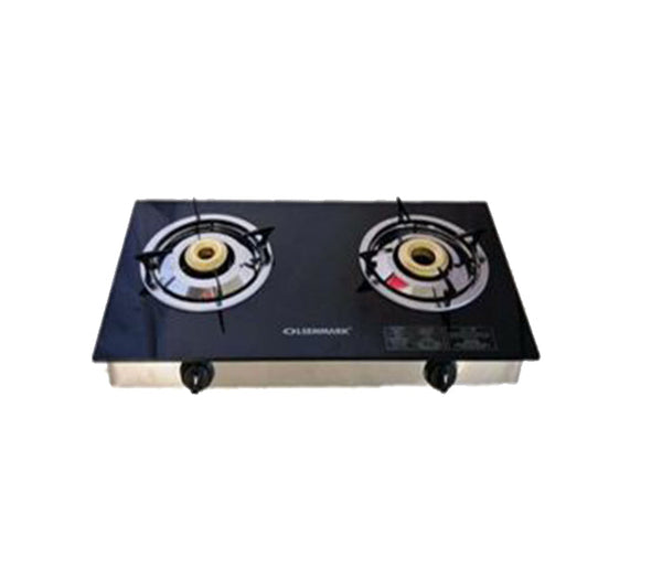 OLSENMARK | Dual Burner Gas Stove with Tempered Glass Top Auto Ignition Low Gas Consumption | OMK2317