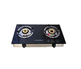 OLSENMARK | Dual Burner Gas Stove with Tempered Glass Top Auto Ignition Low Gas Consumption | OMK2317