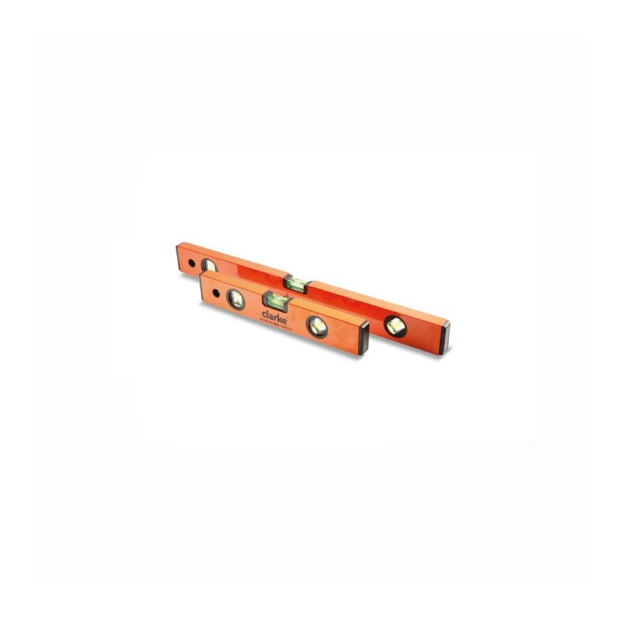 CLARKE | Aluminium Level 24 inch Orange/Black Color Body with Shock Absorbing End Caps & Hanging Holes | AL24C
