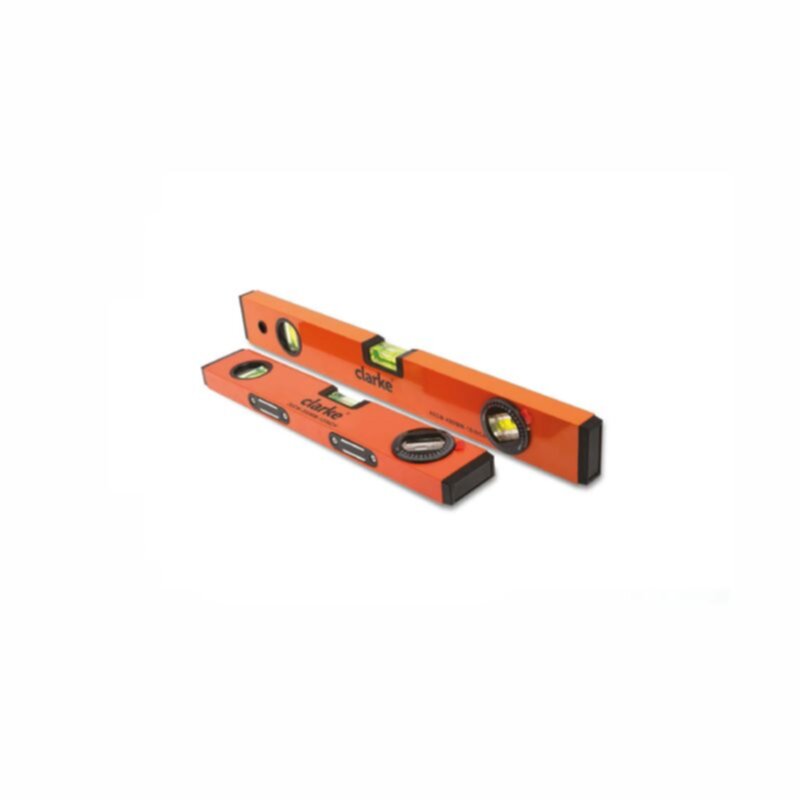 CLARKE | Aluminium Level 40 inch Magnetic Orange/Black Color Body with Shock Absorbing End Caps & Hanging Holes | AL40MC