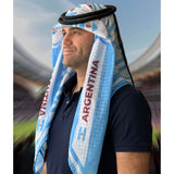 Argentina | Football fan head gear Arabic Style - Ghutra and Egal set- |- One- size