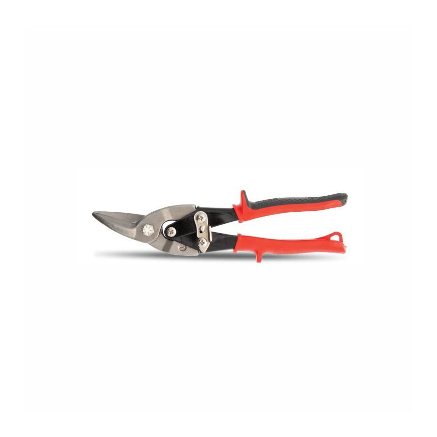 CLARKE | Aviation Snip Left 250mm with induction hardened cutting edges & red colour handle| ASLC