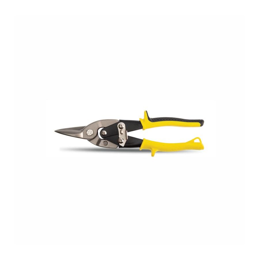 CLARKE | Aviation Snip Straight 250mm with induction hardened cutting edges & yellow colour handle| ASSC