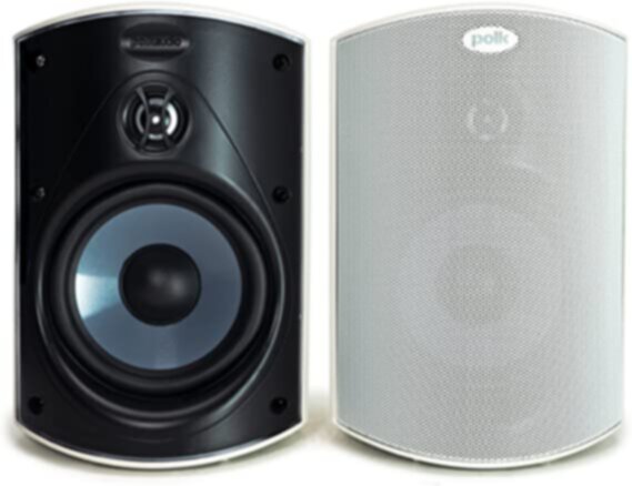 POLK | All Weather Outdoor Loudspeakers With 4.5" Drivers And 3/4" Tweeters Black Pair | Atrium 4