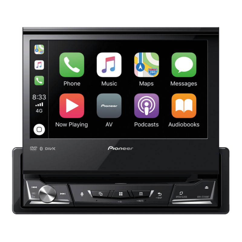 PIONEER | Car In-Dash 1-DIN DVD Multimedia AV Receiver with 7-3inch WVGA Touchscreen Display | AVH-Z7250BT