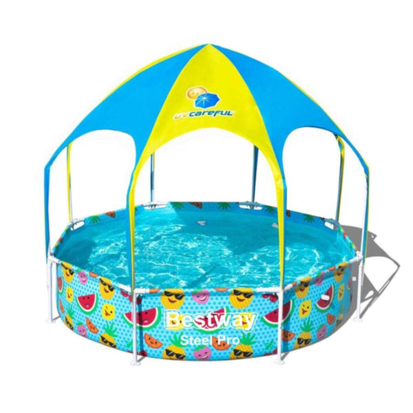 BESTWAY | Steel Pro UV Careful Splash-in-Shade Play Pool 8' x 20"/2.44m x 51cm | BES115TOY00102