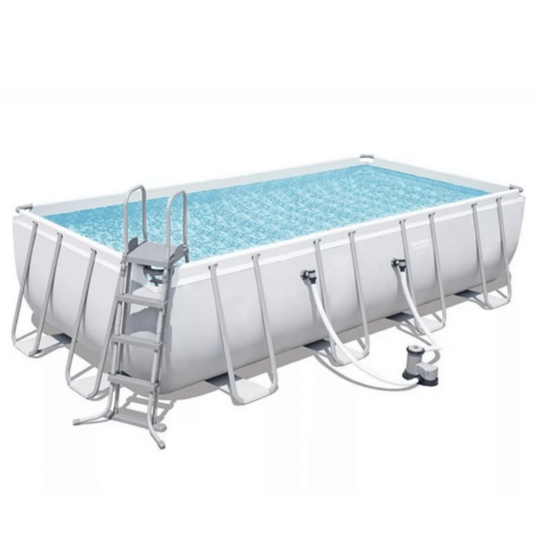 BESTWAY | Power Steel  Rectangular Pool Set 16' x 8' x 48"/4.88m x 2.44m x 1.22m | BES115TOY00702