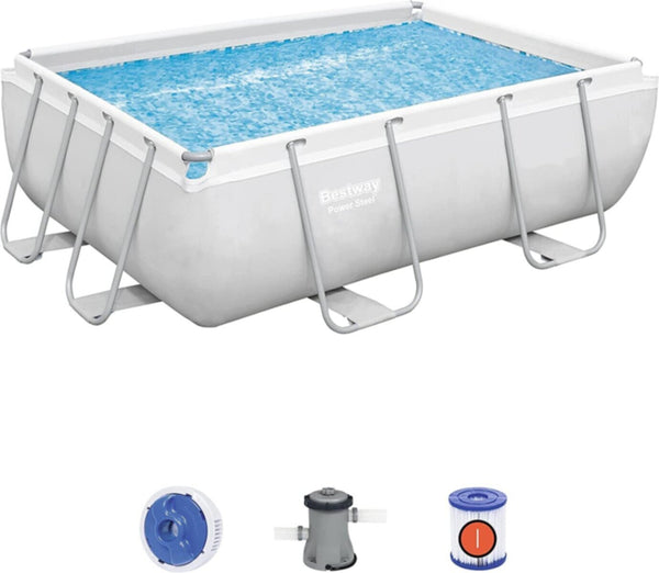 BESTWAY | Above Ground Rectangular Pool Set 9'3" x 6'5" x 33"/2.82m x 1.96m x 84cm | BES115TOY01079