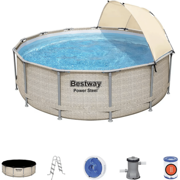 BESTWAY | Oval Pool Set 18' x 9' x 48"/5.49m x 2.74m x 1.22m |  BES115TOY01367
