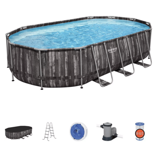 BESTWAY | Oval Pool Set 20' x 12' x 48"/6.10m x 3.66m x 1.22m | BES115TOY01412