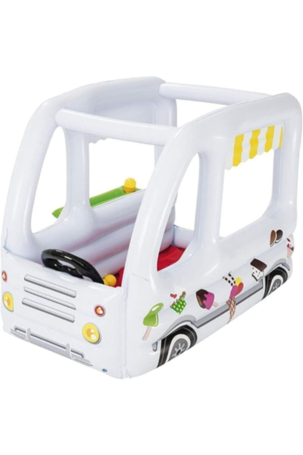 BESTWAY | Scoops 'N Smiles Ice Cream Truck Ball Pit 48" x 33" x 33"/1.22m x 84cm x 84cm | BES115TOY00956