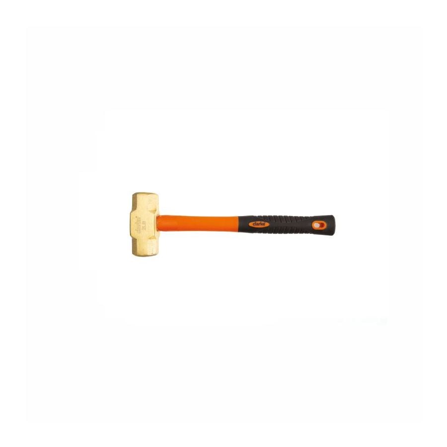CLARKE | Brass Sledge Hammer 3LB with Orange/ Black Color Fibreglass Non Slip Grip Handle | BH3FC