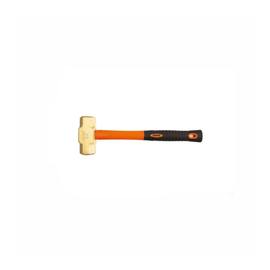 CLARKE | Brass Sledge Hammer 8LB with Orange/ Black Color Fibreglass Non Slip Grip Handle | BH8FC