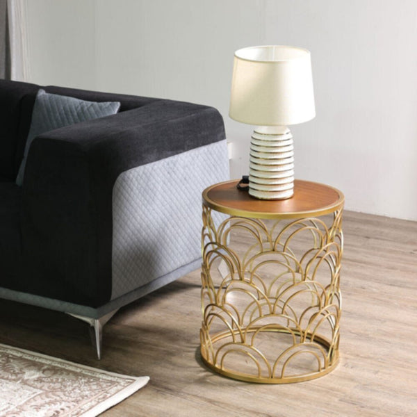 Lorcan End Table-Veneer / Golden | 812700100064