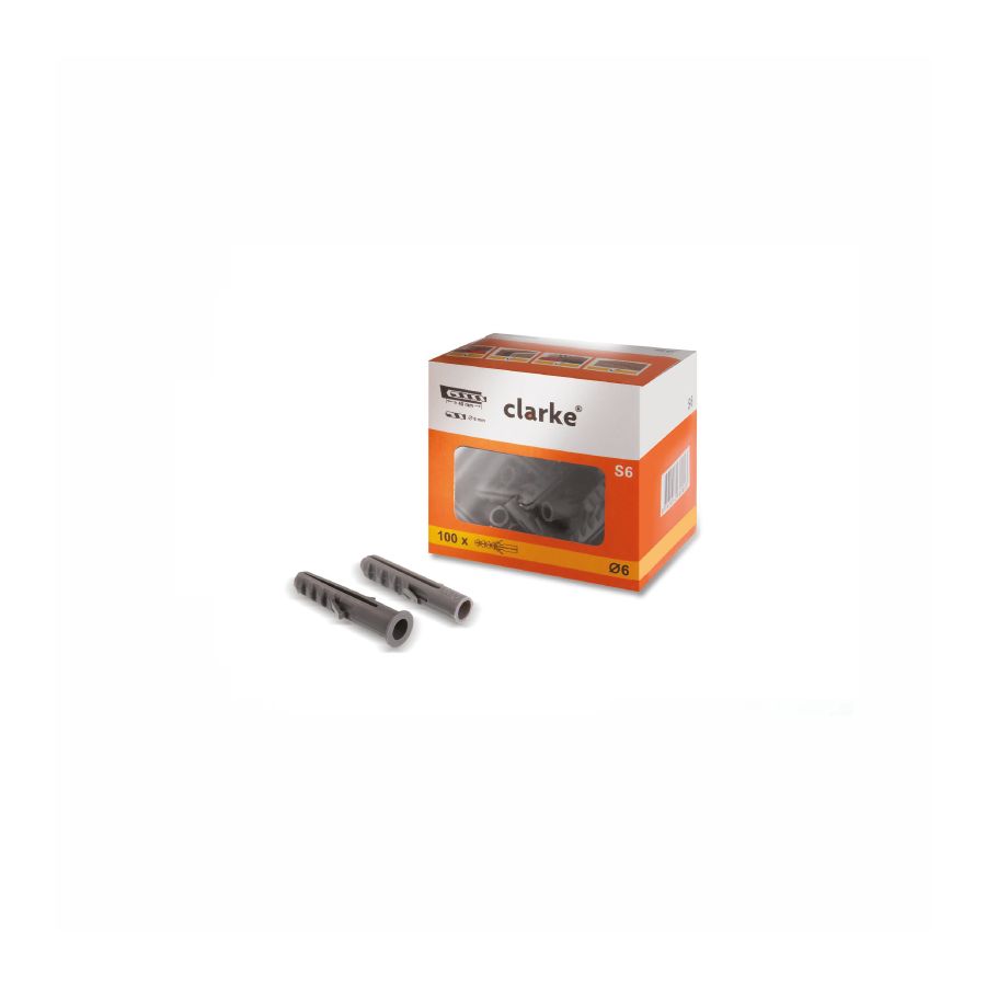 CLARKE | Wall Plug 8mm With Cap | CF8CT