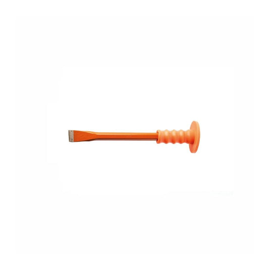 CLARKE | Concrete Pointed Chisel 12 inch Powder Coated With Orange Color Fibre Grip Heavy Duty Guard | CPG12C