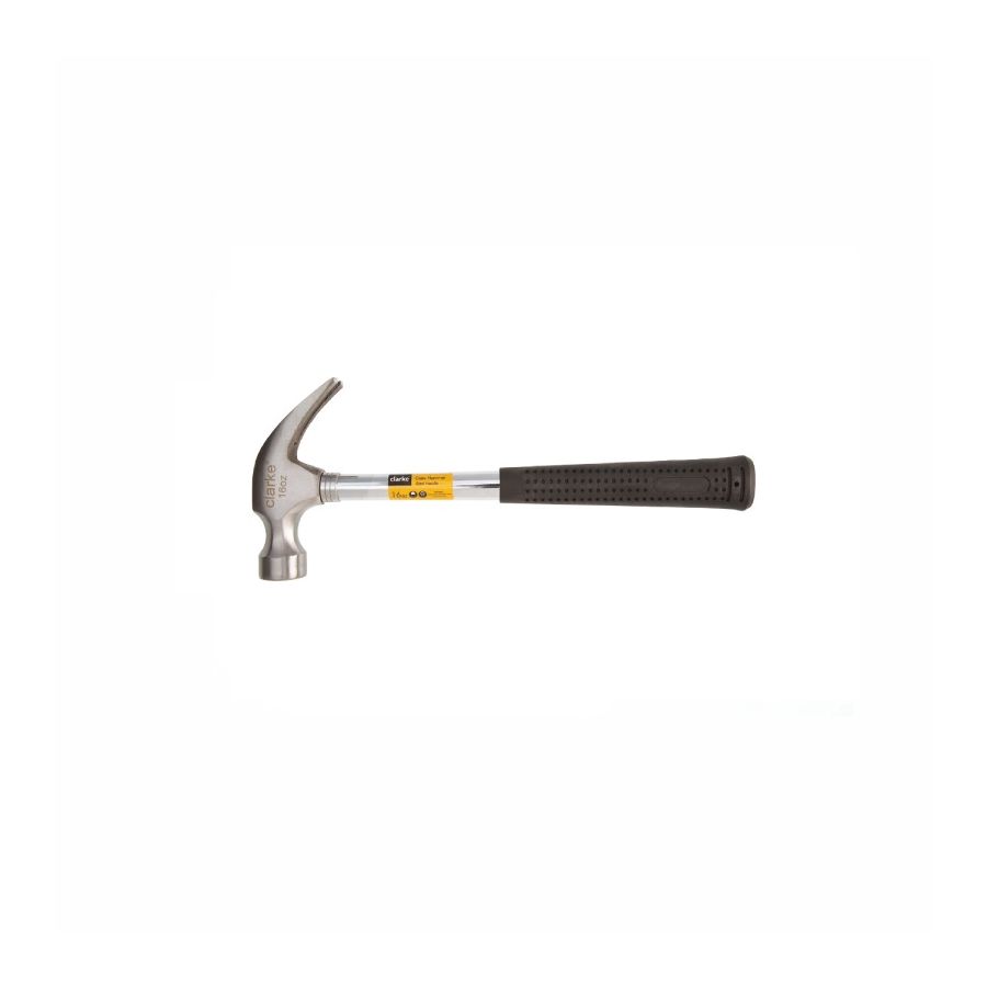 CLARKE | Claw Hammer 0.5kg with Heavy Duty Steel Slip Resistant Comfortable Black Color Handle | CH0.5SC