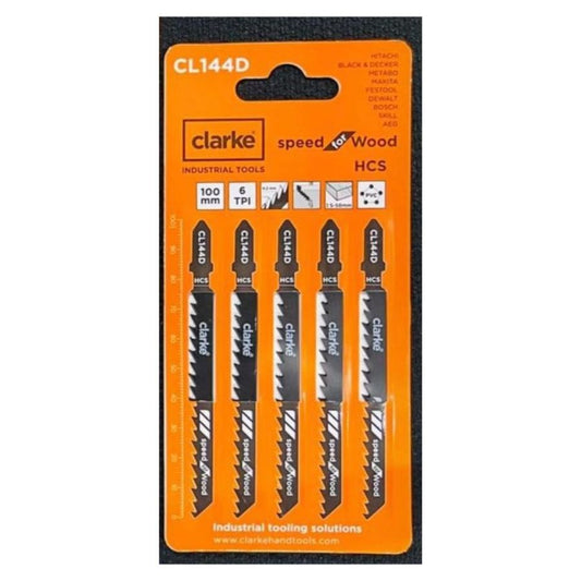 CLARKE | HCS Jigsaw Blade Speed for Wood 5Pcs | CL144D