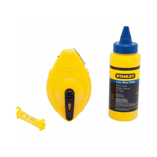 CLARKE | Chalk Reel Combination Set 30 Mtr 115Grm Blue Chalk with Rectractable Self Locking Handle | CLRSBC-Blue