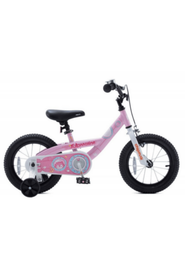 CHIPMUNK | Boys Girls and Kid's Submarine Steel 16" Bike Training Wheels and Kickstand Pink | CM16-4PK