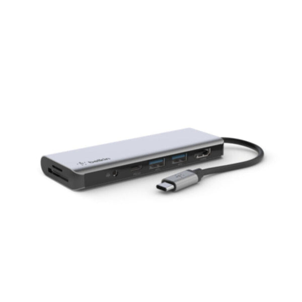 BELKIN | CONNECTTM 7-in-1 Multiport USB-C Adapter, USB-C Hub 4k | AVC009btSGY