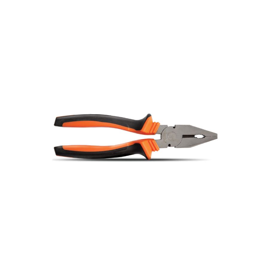 CLARKE | Combination Plier 8 inch Polished Head with Slip Resistant Orange Color Handle | CP8CL