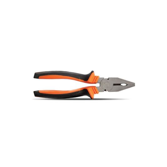 CLARKE | Combination Plier 8 inch Polished Head with Slip Resistant Orange Color Handle | CP8CL