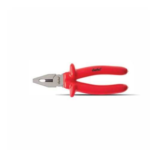 CLARKE | Combination Plier 8 inch 1000v with Nickel Chromium steel and Insulated Red Color Triple Layer handle | CPI8C