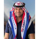 Croatia | Football fan head gear Arabic Style - Ghutra and Egal set- |- One- size
