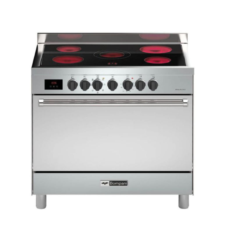 BOMPANI | Cooking Range 5 Hot Plates 90x60 cm Stainless Steel | BO683DX