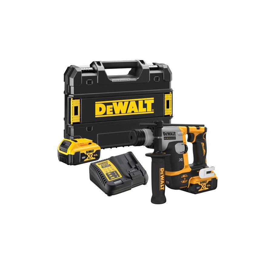DEWALT | Brushless SDS-Plus Hammer Drill 2 Battery 5.0 Ah + Charger 18V | DCH172P2-GB