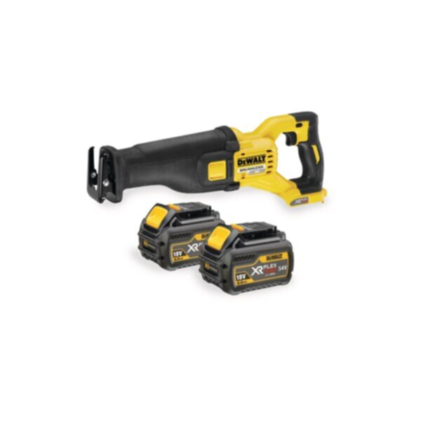 DEWALT | Flexvolt Reciprocating Saw 2 Battery 6.0 Ah + Charger + Kit Box 54V | DCS388T2-GB